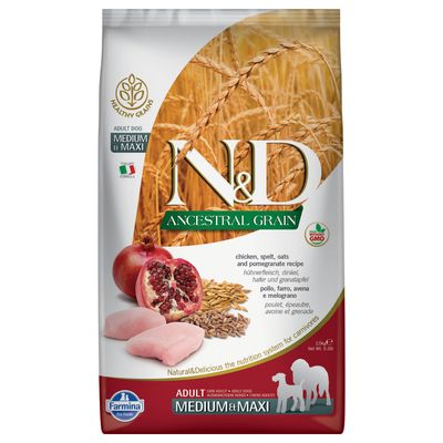 N&D Ancestral Grain Poulet & Grenade Adult Medium/Maxi