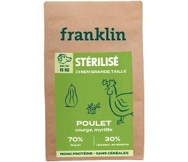 Franklin Pet Food Chien Adulte Poulet, Poire, Banane