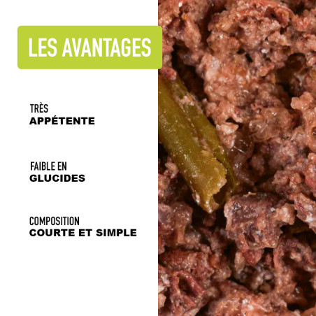 Pâtée pour chien - Agneau au Jambon italien avec haricots verts
