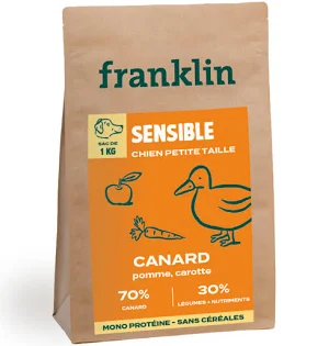 Croquettes Canard, Pomme, Carotte Chien Sensible