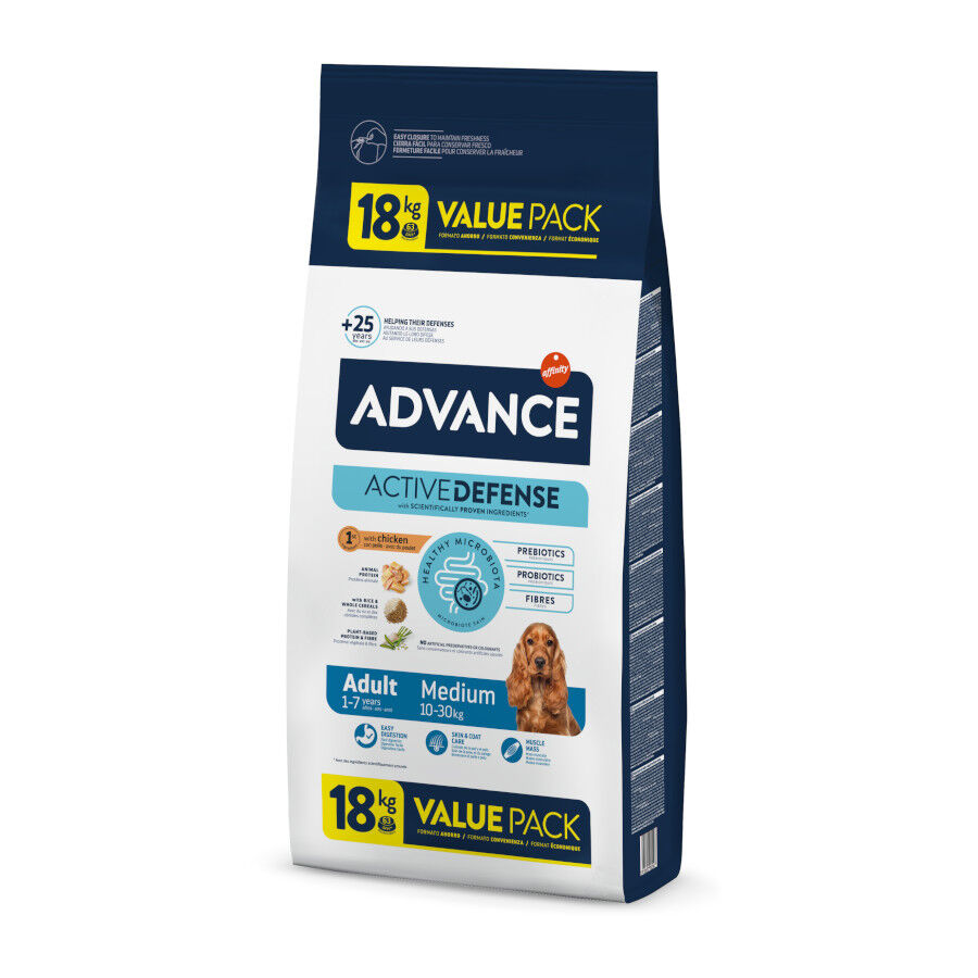 Advance Medium Adult Pollo y Arroz pienso para perros