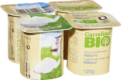 Yaourt au lait entier nature bio