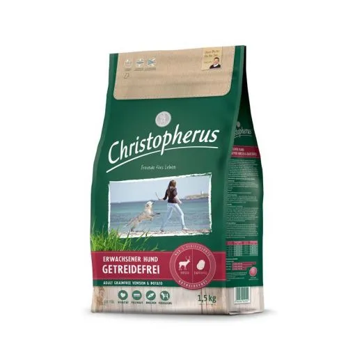 Christopherus Erwachsener Hund Getreidefrei Hirsch & Kartoffeln 1,5 kg