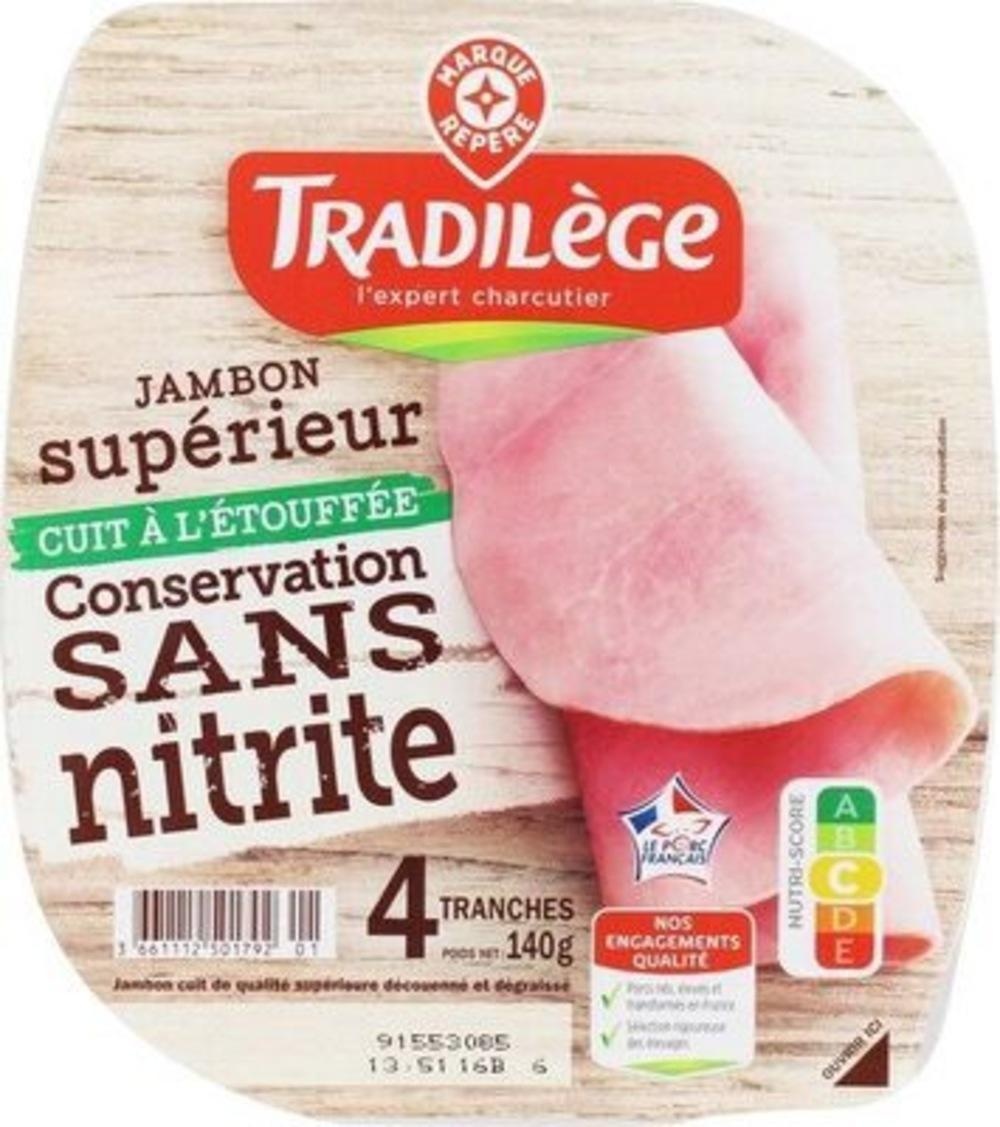 Jambon supérieur sans couenne sans nitrite