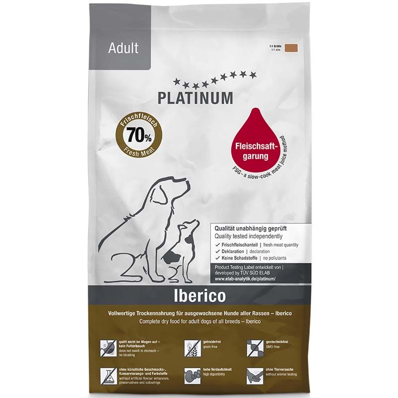 PLATINUM Adult Iberico + Greens 5 kg