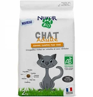 Croquettes Bio Sans Céréales Chat Adulte