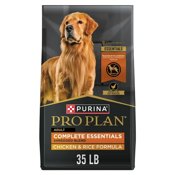 Purina Pro Plan Complete Essentials Shredded Blend Adult Chicken & Rice Dry Dog Food