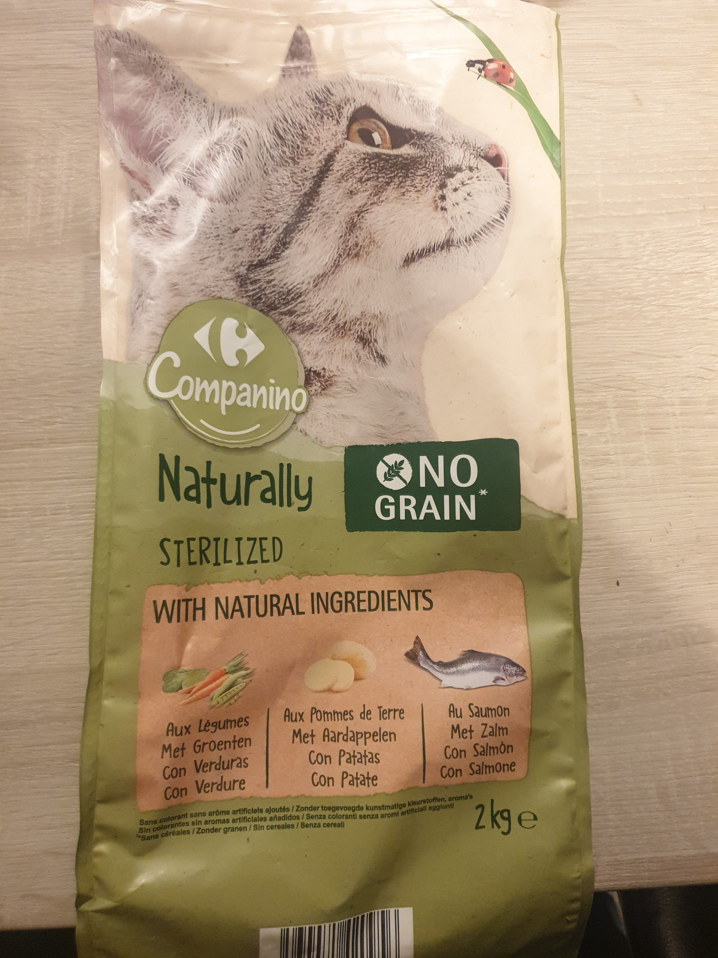 Companino Naturally Chat Stérilisé Saumon Sans Céréales