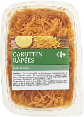 Carottes râpées au jus de citron