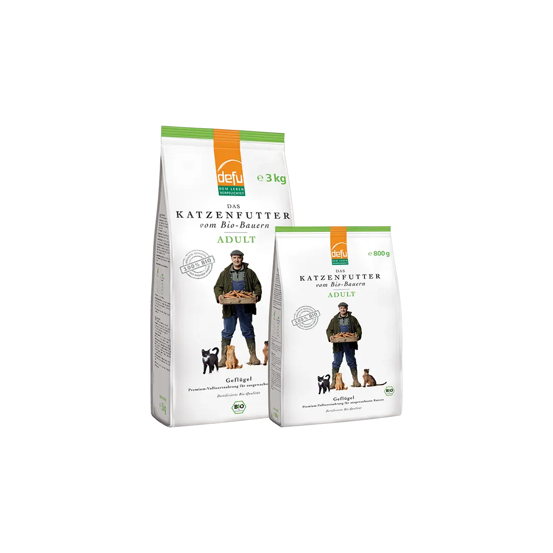 defu Trockenfutter Bio Katzenfutter Adult Geflügel