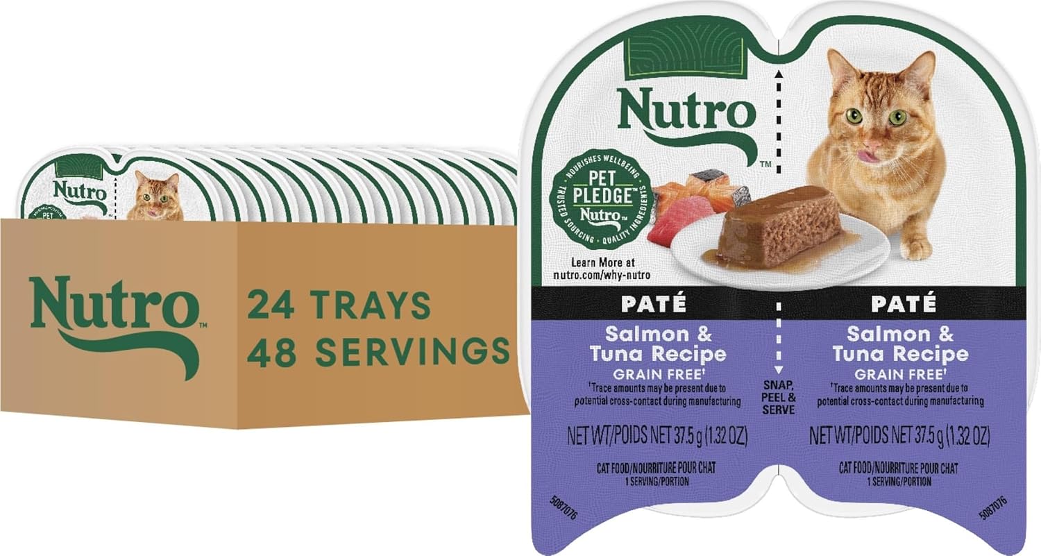 Nutro Perfect Portions Pate Adult Wet Cat Food - Grain Free, Salmon & Tuna