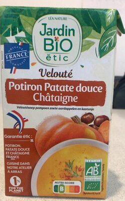 Soupe potiron, patate douce & châtaigne