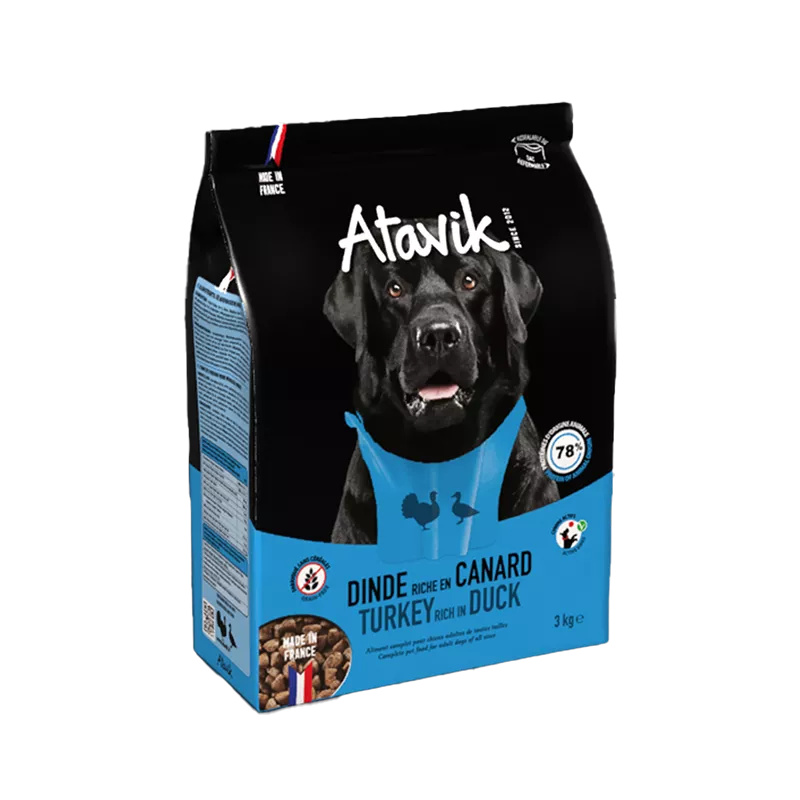 Croquettes chien sans céréales dinde riche en canard - Made in France