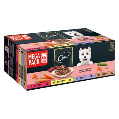 Cesar Sachet Fraîcheur Sélection en Sauce Bœuf & Carottes