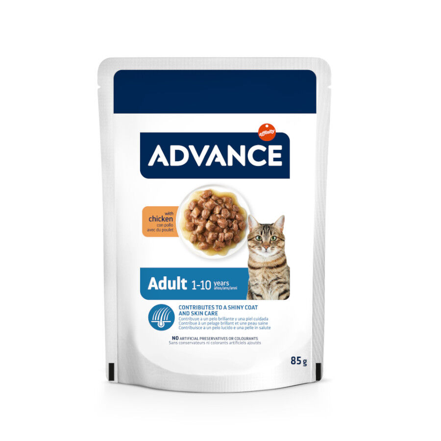 Advance Adult Bocaditos con Pollo en salsa sobre para gatos