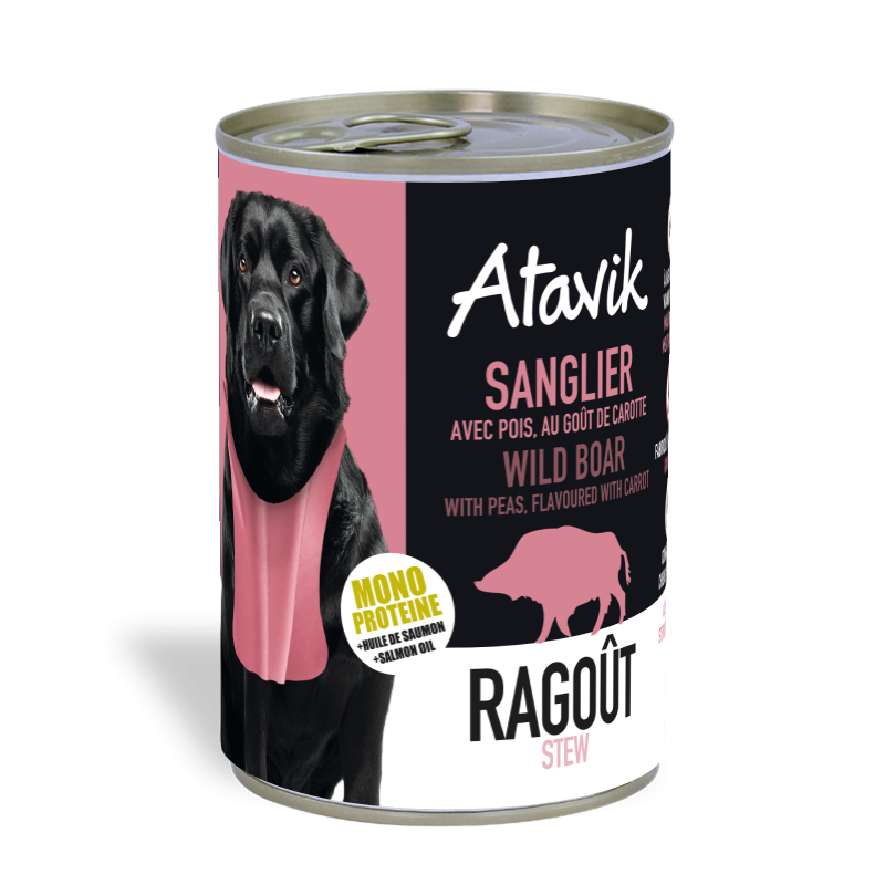 Atavik Ragoût pour chien - Sanglier