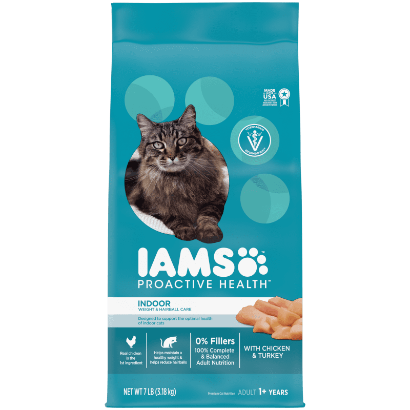 IAMS Proactive Health Indoor Adult Dry Cat Food - Weight & Hairball Care, Chicken