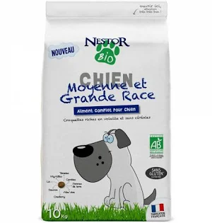 Croquettes Bio Sans Céréales Volaille Chien Adulte Moyenne/Grande Race