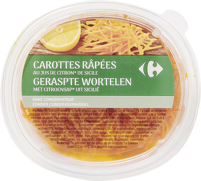 Carottes râpées au jus de citron de Sicile