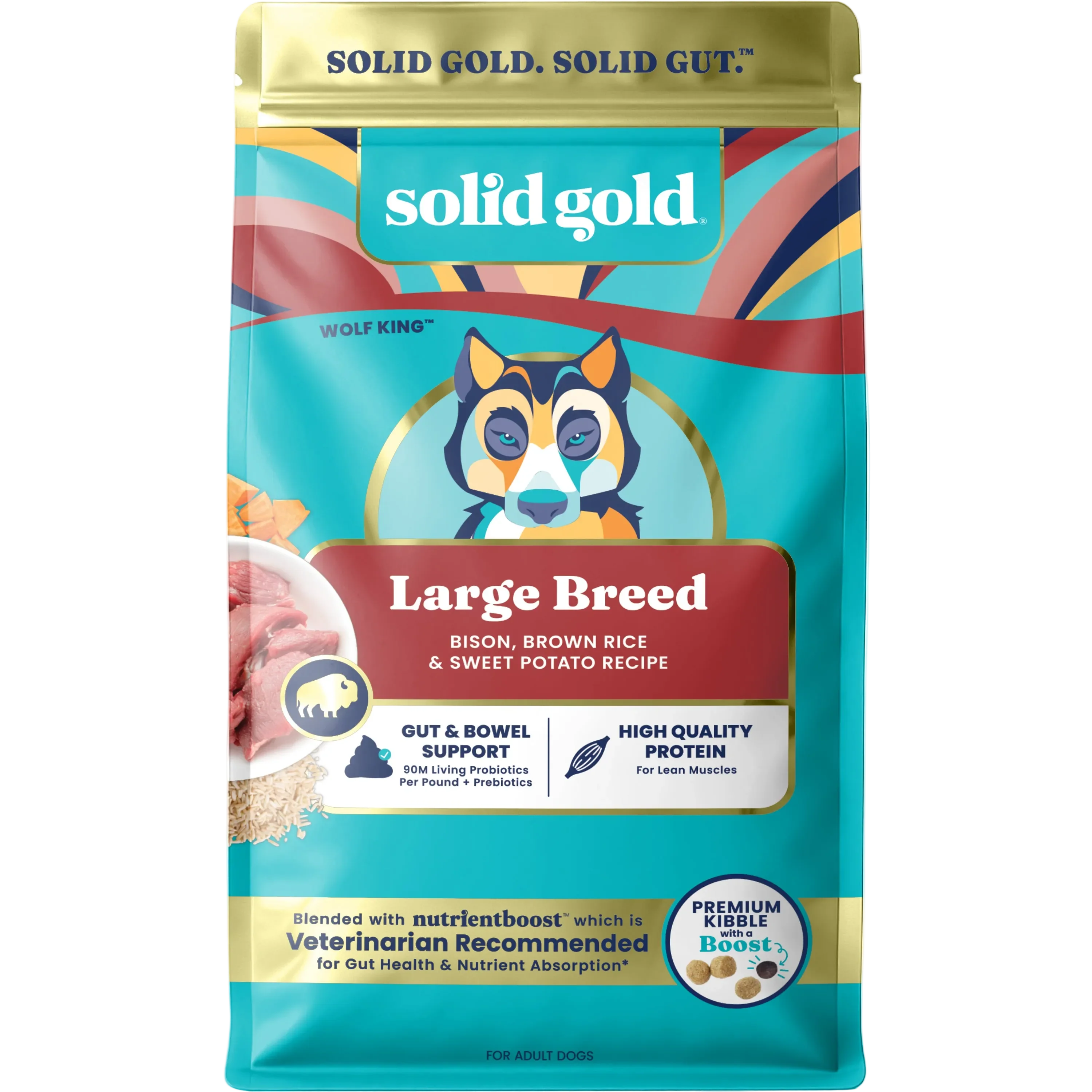 Nutrientboost Wolf King Bison Dry Food for Large Breed Dogs