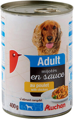 Mijotés en sauce au poulet, aux pâtes et aux carottes