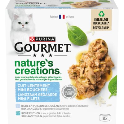 Gourmet Nature's creations met zeevis & tonijn (8 x 85 g)