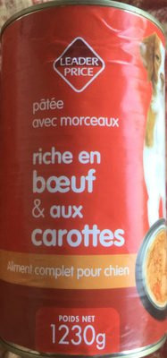 Pâtée avec morceaux riche en bœuf & aux carottes