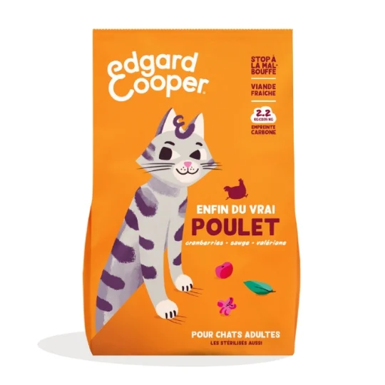 Croquettes Pour Chat Adulte Sans Céréales Poulet Edgard Cooper EDGAR & COOPER