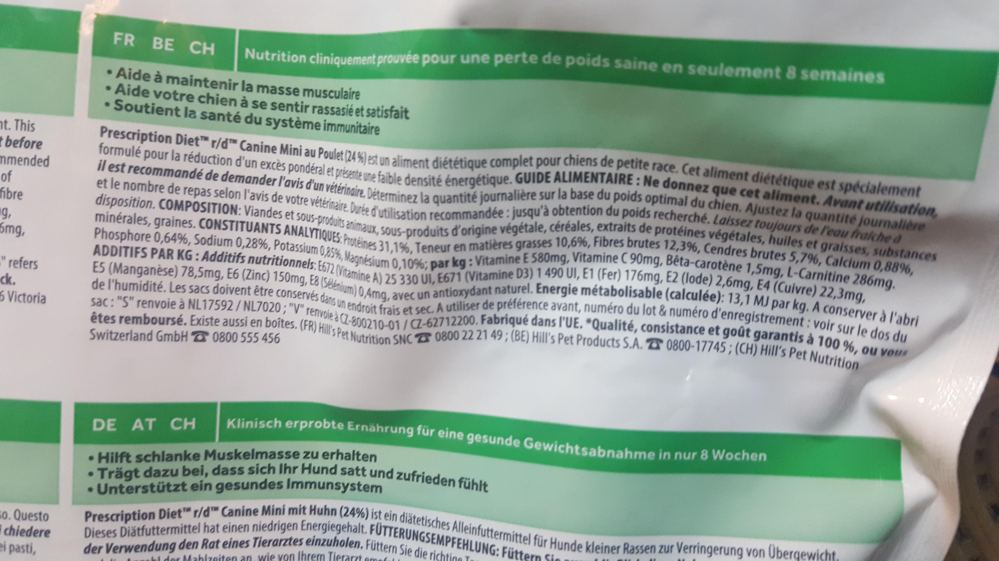 Prescription Diet r/d Weight Reduction Chien