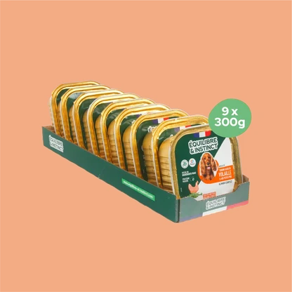 Pâtées riches en volaille & aux petits pois (Chien âgé) - 300 g