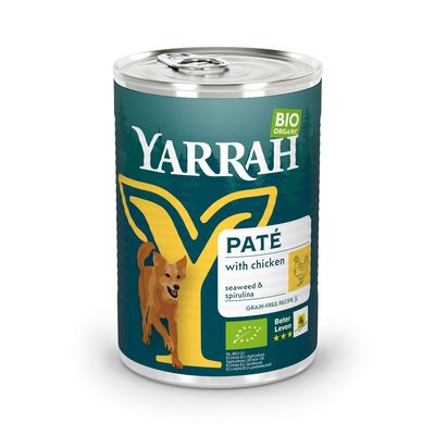 Yarrah Bio Paté poulet bio, algues bio, spiruline bio