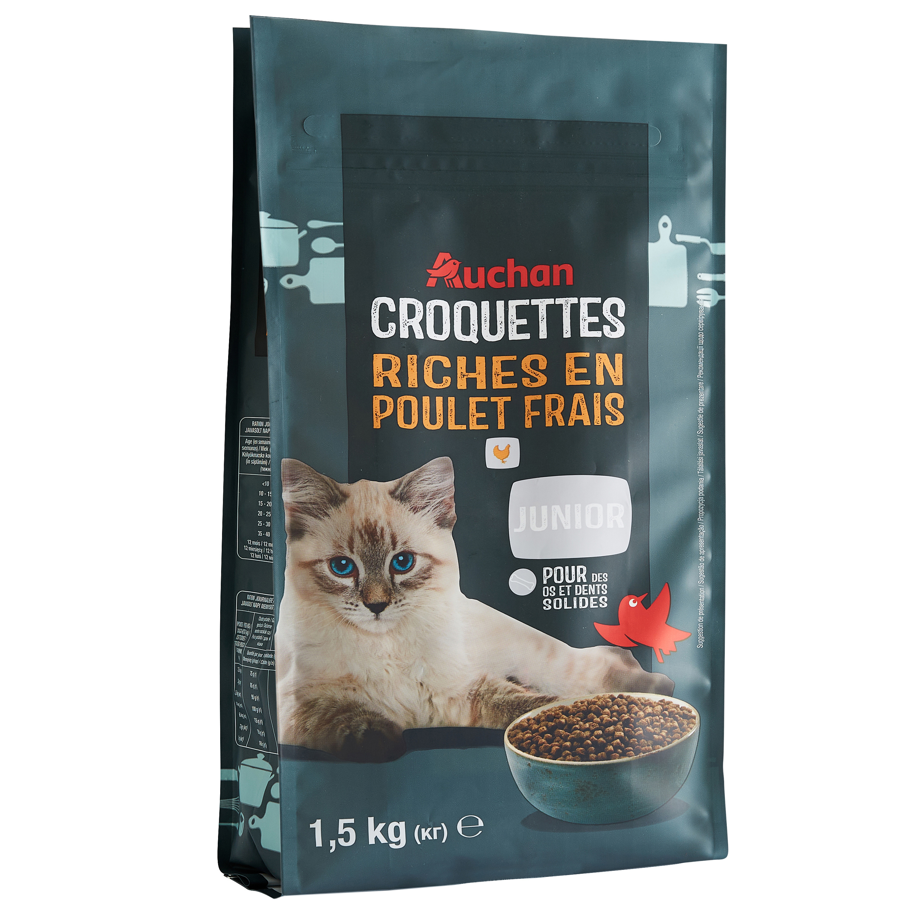 Croquettes Riches en Poulet Frais pour Chaton