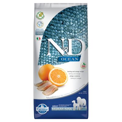 N&D Ocean Hareng & Orange Adult Medium/Maxi