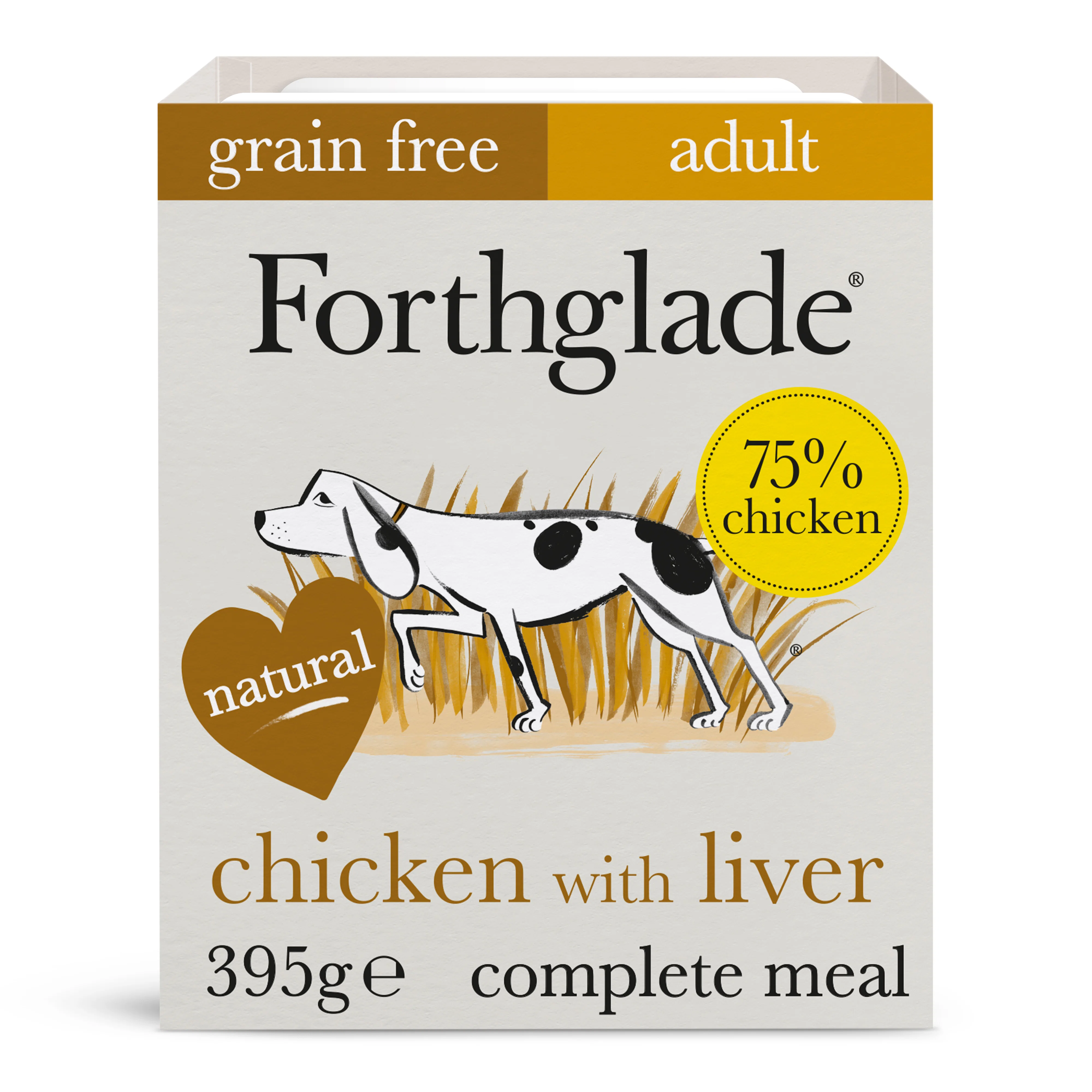 Forthglade Chicken & Liver Wet Dog Food 395g
