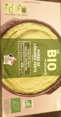 Purée de légumes verts (haricots verts, brocolis, petits pois)