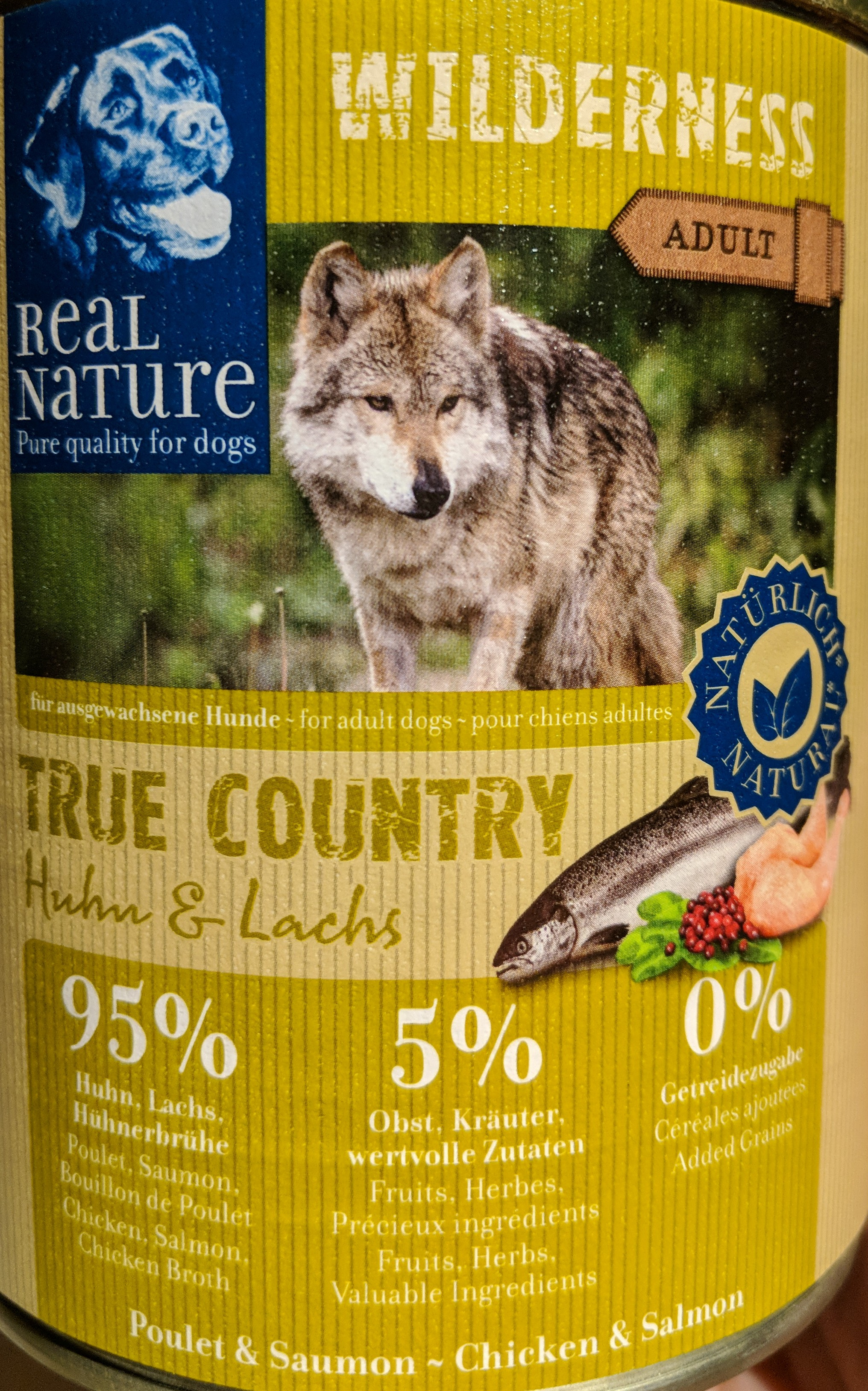 REAL NATURE WILDERNESS TRUE COUNTRY ADULT Poulet et saumon