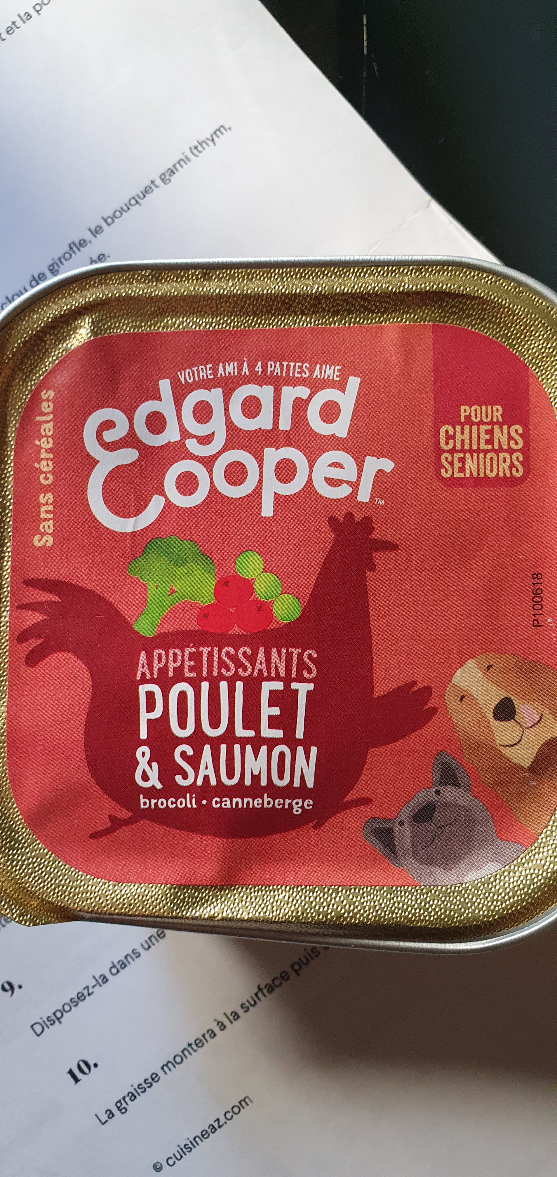 Pâtée Poulet Saumon Senior Sans Céréales