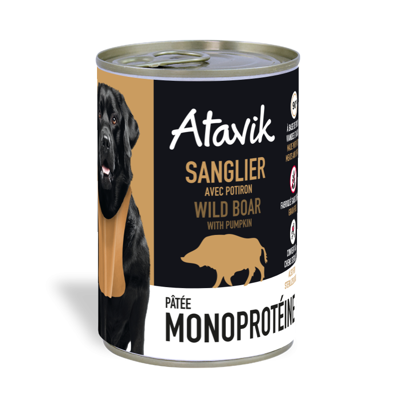 Pâtée pour chien Monoprotéine - Sanglier