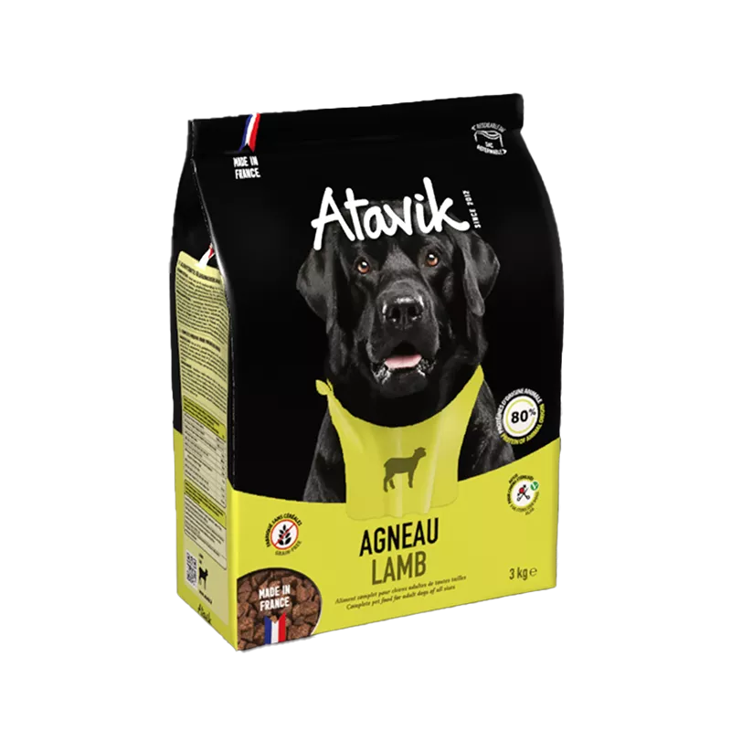Croquettes chien sans céréales à l'agneau - Made in France
