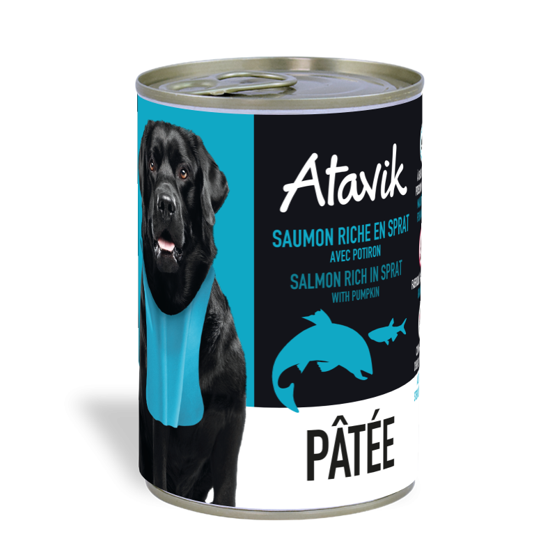 Pâtée pour chien - Saumon riche en Sprat