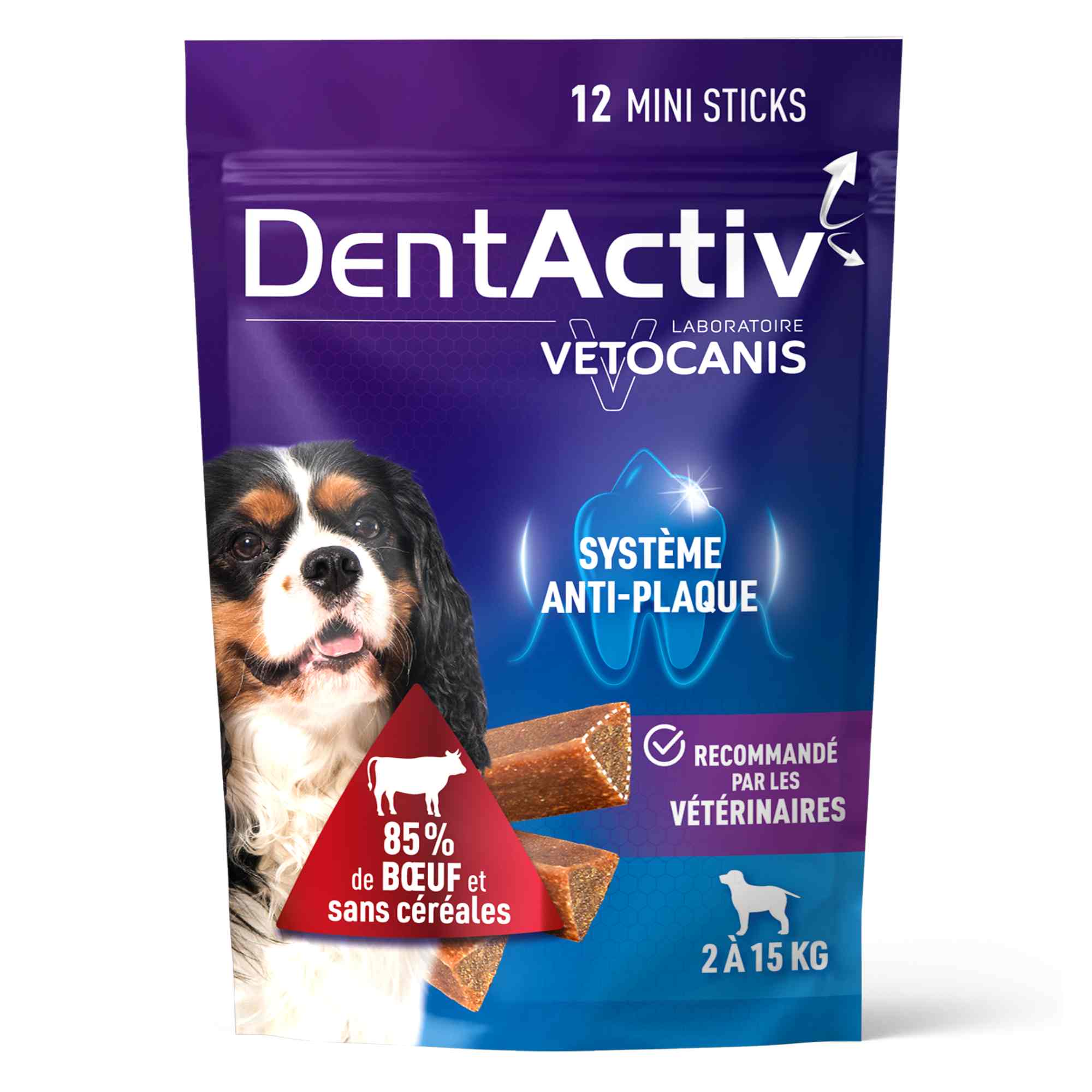 DentActiv Batônnets Hygiène Bucco-Dentaire pour Chien (Poulet 2-15 kg)