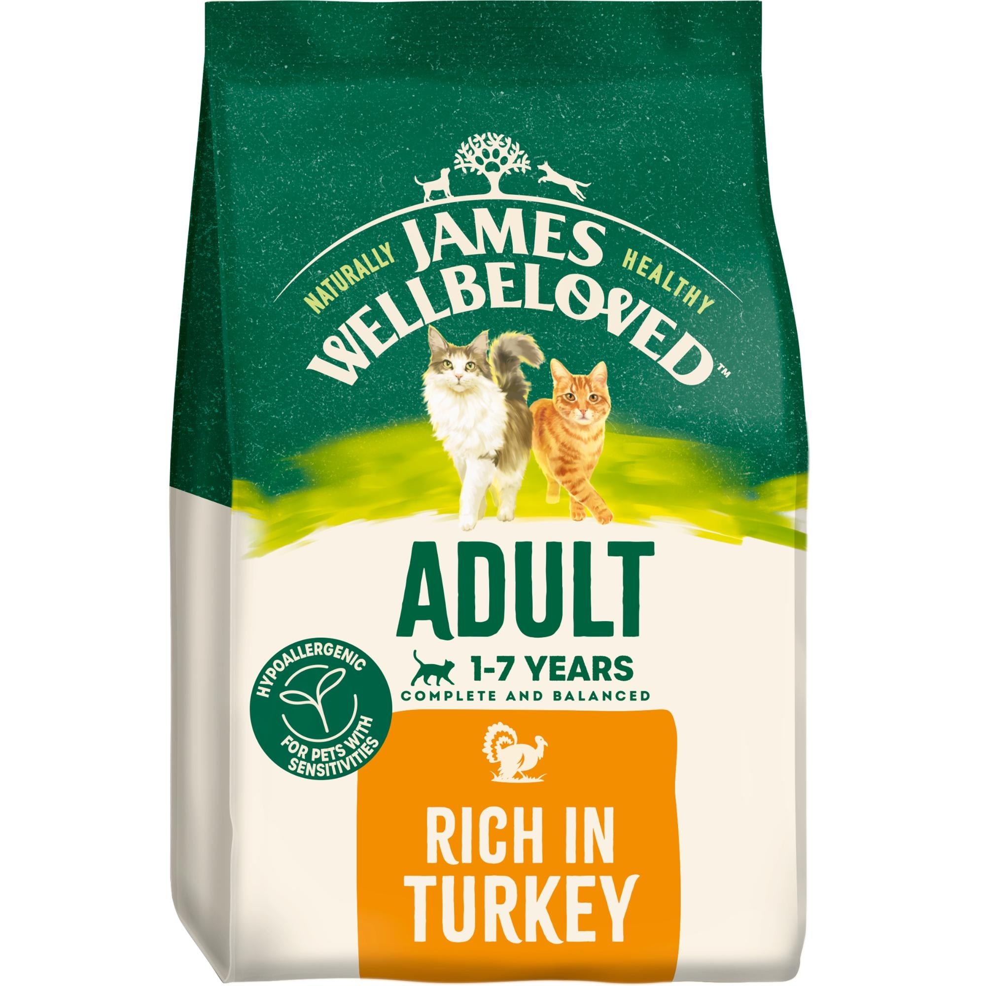 James Wellbeloved Adult Turkey & Rice Dry Cat Food