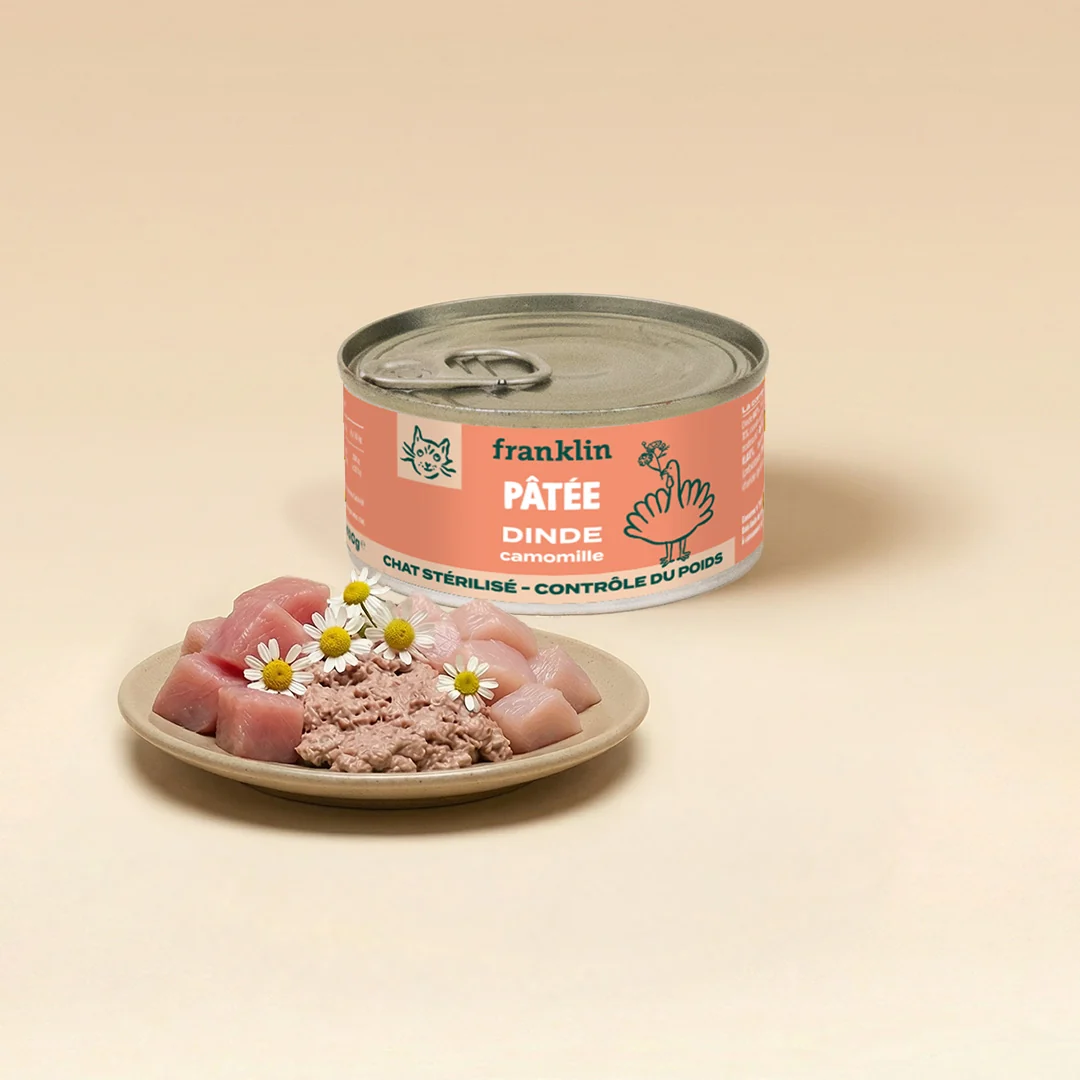 DINDE, CAMOMILLE - Pâtée chat light