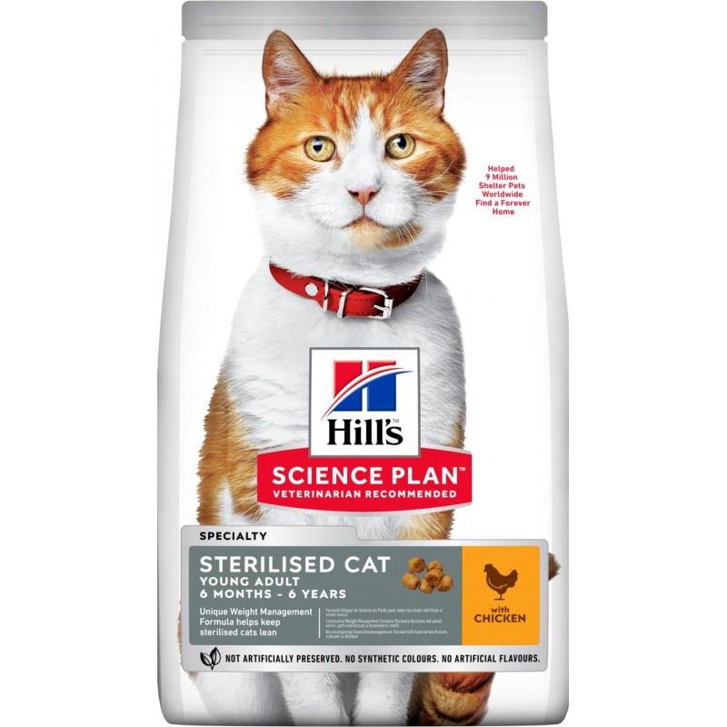 Science Plan Young Adult Sterilised Cat with Chicken 7kg
