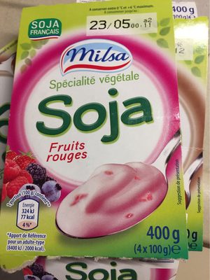 dessert plaisir soja fruits rouges