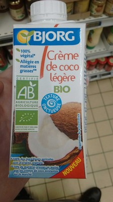 Crème de coco légère