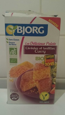 Galettes céréales Lentilles et curry