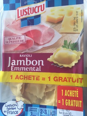 Lustucru ravioli fromage jambon 300g