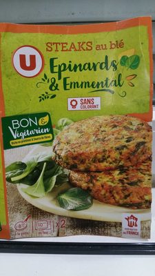 Pavés au blé épinards emmental bon et végétarien - x2 - 200g