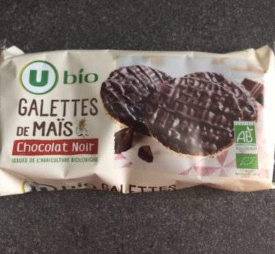 Galette de mais nappée de chocolat noir boîte de 100g